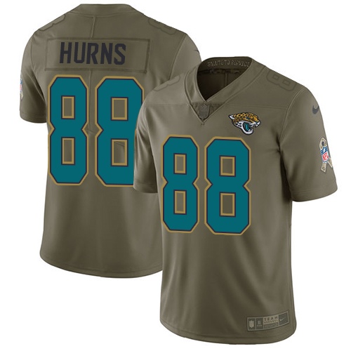 Nike Jaguars #88 Allen Hurns Olive Youth Stitched NFL Limited 2017 Salute to Service Jersey