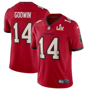 Nike Buccaneers 14 Chris Godwin Red 2021 Super Bowl LV Vapor Untouchable Limited Men Jersey