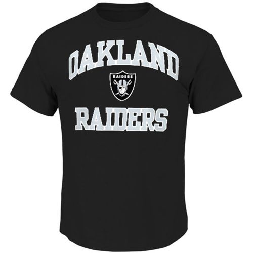 Oakland Raiders Majestic Big and Tall Heart & Soul III T-Shirt Black