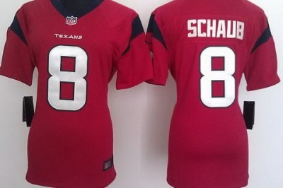 Women NEW Houston Texans 8 Matt Schaub Red Jerseys