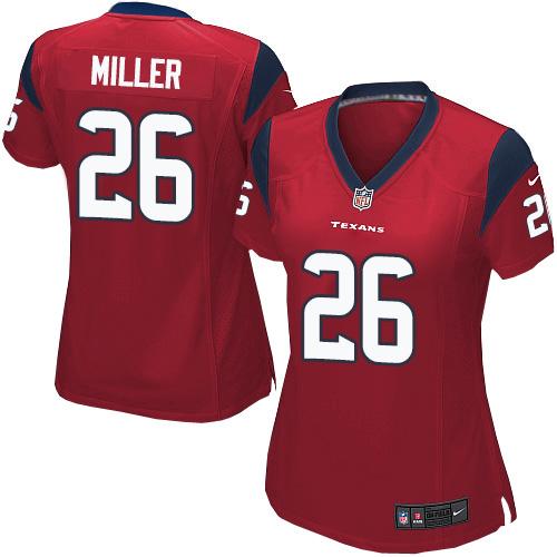 Women's Nike Texans #26 Lamar Miller Red Alternate Stitched NFL Elite Jersey