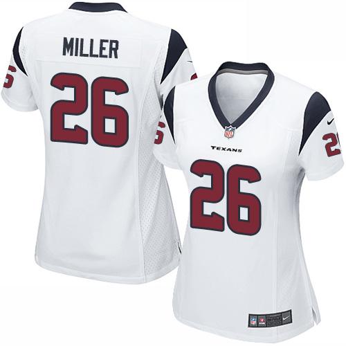 Women's Nike Texans #26 Lamar Miller White Stitched NFL Elite Jersey