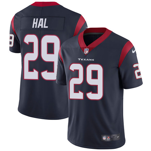 Nike Texans #29 Andre Hal Navy Blue Team Color Youth Stitched NFL Vapor Untouchable Limited Jersey