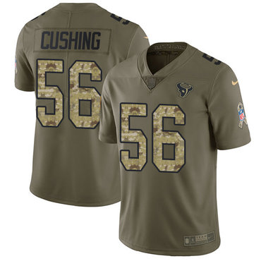 Nike Texans #56 Brian Cushing Olive Camo Youth Stitched NFL Limited 2017 Salute to Service Jersey