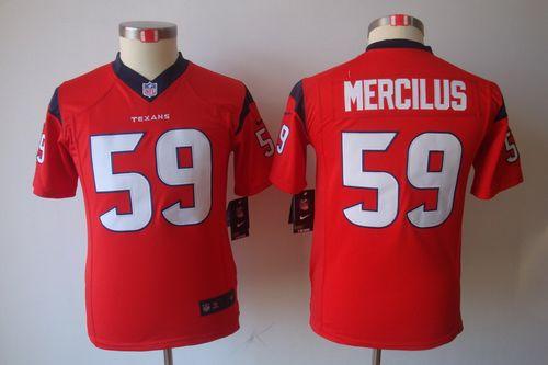Nike Texans #59 Whitney Mercilus Red Alternate Youth Stitched NFL Vapor Untouchable Limited Jersey