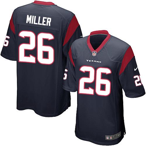 Youth Nike Texans #26 Lamar Miller Navy Blue Team Color Stitched NFL Elite Jersey