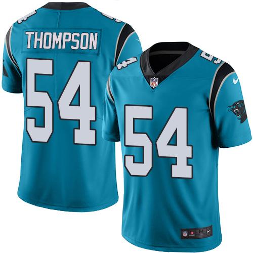 Nike Panthers #54 Shaq Thompson Blue Youth Stitched NFL Limited Rush Jersey