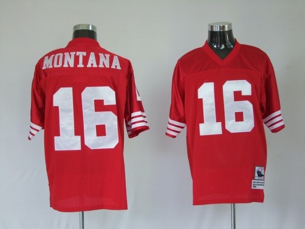 san francisco 49ers 16 joe montana red
