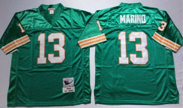 Mitchell And Ness Dolphins #13 dan marino green Throwback Stitched NFL Jersey