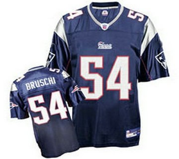new england patriots 54 blue bruschi jerseys