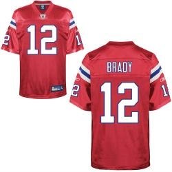 new england patriots #12 brady red jerseys