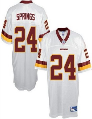 washington redskins #24 shawn springs white