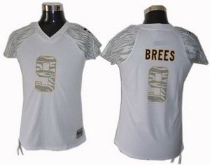 women new orleans saints drew brees zebra fashion jerseys white