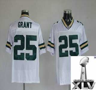 Green Bay Packers 25 Ryan Grant Premier White Jerseys {2011 Super Bowl Xlv }-1