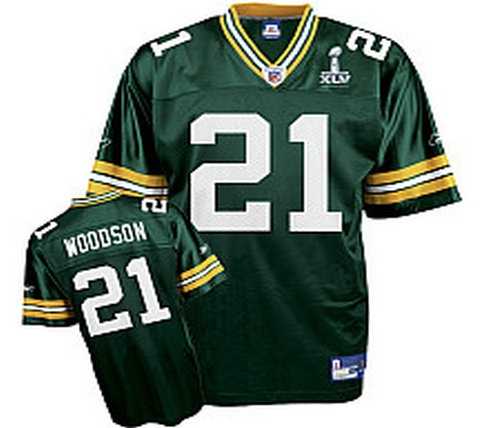 2011 Green Bay Packers Ch.arles Woodson 21 Super Bowl Xlv Team Color Jerseys