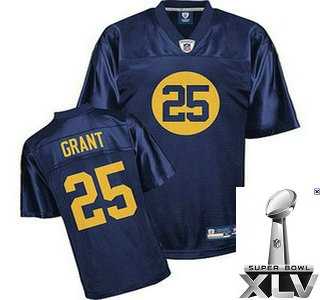 NFL Green Bay Packers 25 Ryan Grant blue Jersey {2011 Super Bowl Xlv }