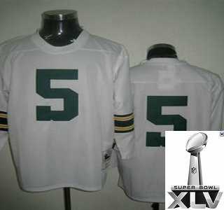 NFL Green Bay Packers 5 White [mitchellandness] {2011 Super Bowl Xlv }