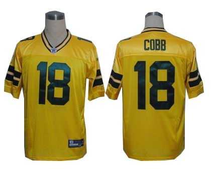 een bay packers 18 randall cobb jersey yellow