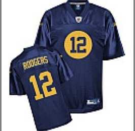 green bay packers 12 aaron rodgers navy jerseys