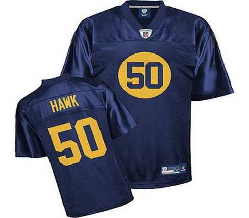 green bay packers 50 a j hawk blue jersey-1
