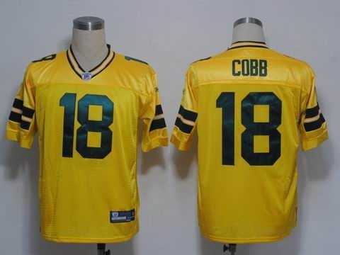green bay packers #18 cobb yellow