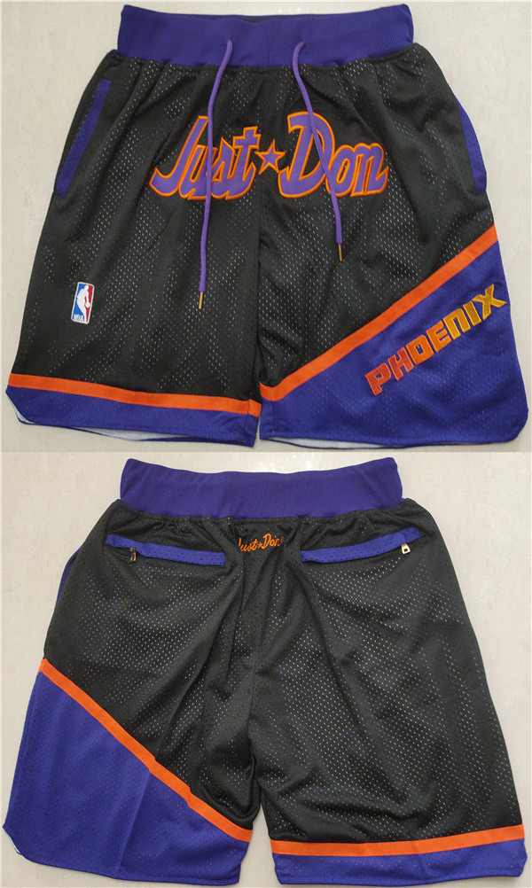 Men's Phoenix Suns Black-Orange Shorts (Run Small)