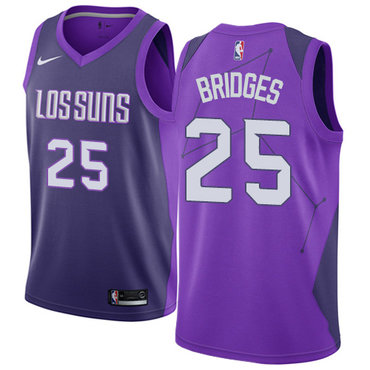 Nike Suns #25 Mikal Bridges Purple NBA Swingman City Edition Jersey