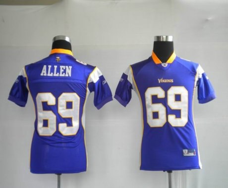 minnesota vikings 69 jared aleen purple youth jersey