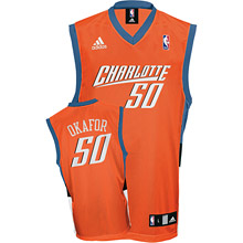 Chrlotte Bobcats #50 Emeka Okafor Swingman Road orange