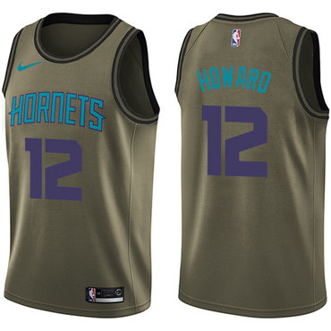 Nike Hornets #12 Dwight Howard Green Salute to Service NBA Swingman Jersey
