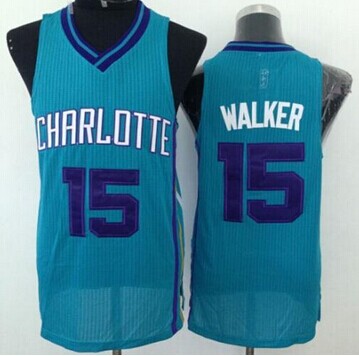 Revolution 30 Hornets #15 Kemba Walker Light Blue Stitched NBA Jersey