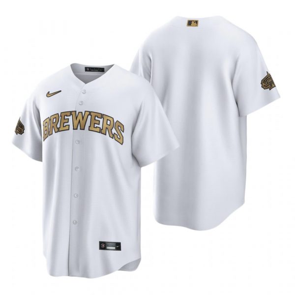 Mens Cool Base Milwaukee Brewers 2022 MLB All-Star Game White Stitched Jersey