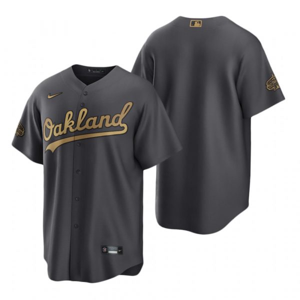 Mens Cool Base Oakland Athletics 2022 MLB All-Star Game Charcoal Black Stitched Jersey