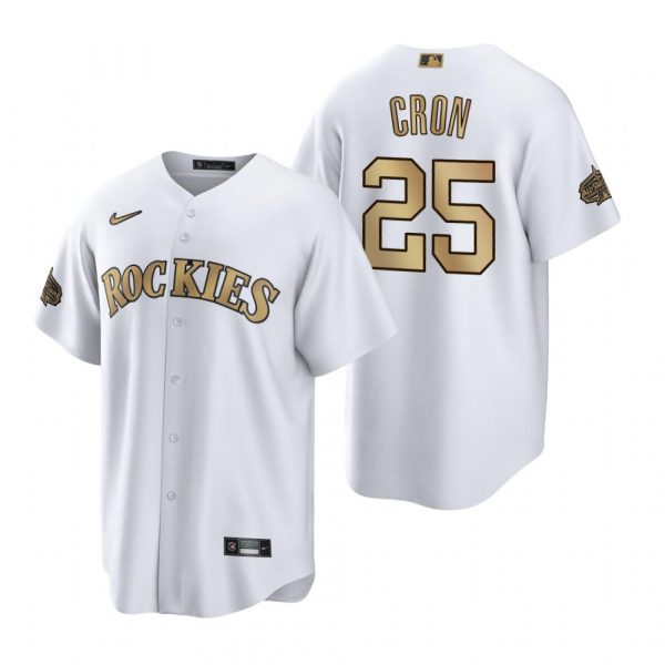 Mens Cool Base C.J. Cron Colorado Rockies 2022 MLB All-Star Game White Stitched Jersey