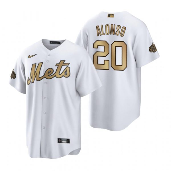Mens Cool Base Pete Alonso New York Mets 2022 MLB All-Star Game White Stitched Jersey