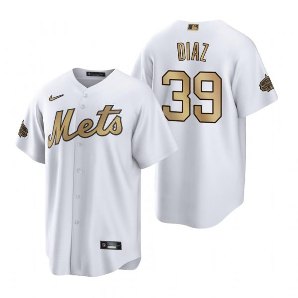 Mens Cool Base Edwin Diaz New York Mets 2022 MLB All-Star Game White Stitched Jersey
