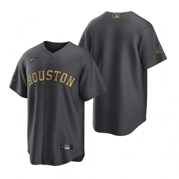 Mens Cool Base Houston Astros 2022 MLB All-Star Game Charcoal Black Stitched Jersey