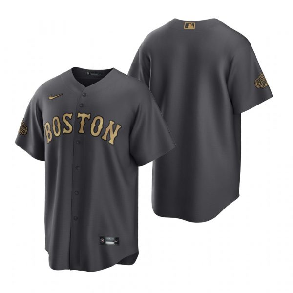 Mens Cool Base Boston Red Sox 2022 MLB All-Star Game Charcoal Black Stitched Jersey
