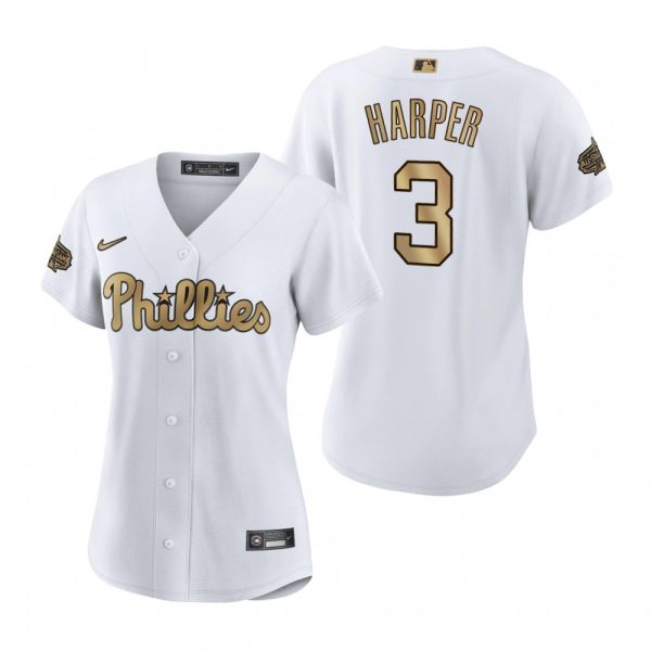 Womens Bryce Harper Philadelphia Phillies 2022 MLB All-Star Game White Stitched Jersey