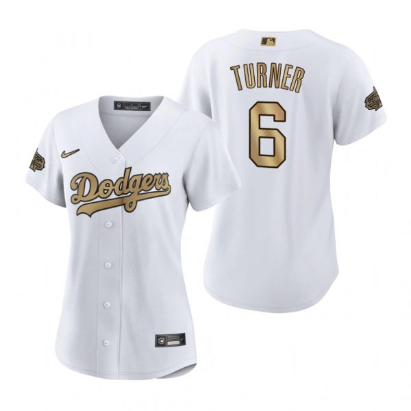 Womens Trea Turner Los Angeles Dodgers 2022 MLB All-Star Game White Stitched Jersey