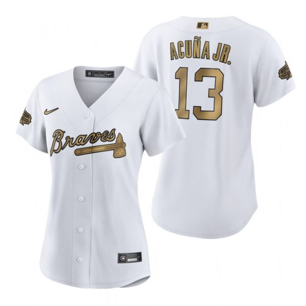 Womens Ronald Acuna Jr. Atlanta Braves 2022 MLB All-Star Game White Stitched Jersey