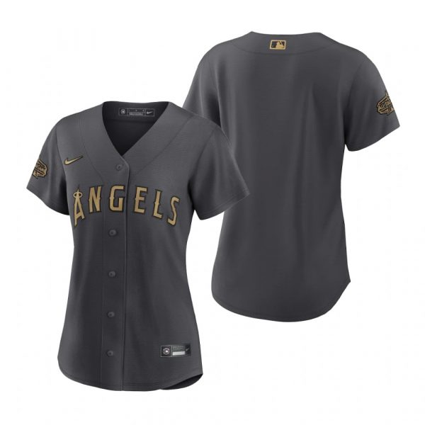 Womens Los Angeles Angels 2022 MLB All-Star Game Charcoal Black Stitched Jersey