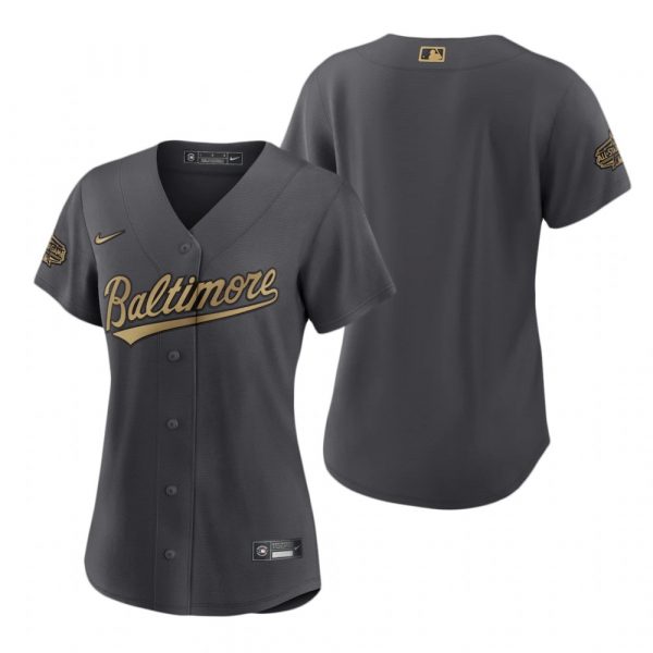Womens Baltimore Orioles 2022 MLB All-Star Game Charcoal Black Stitched Jersey