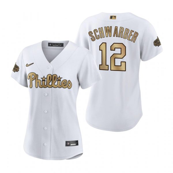 Womens Kyle Schwarber Philadelphia Phillies 2022 MLB All-Star Game White Stitched Jersey