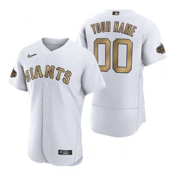 Mens Flex Base Custom San Francisco Giants 2022 MLB All-Star Game White Stitched Jersey