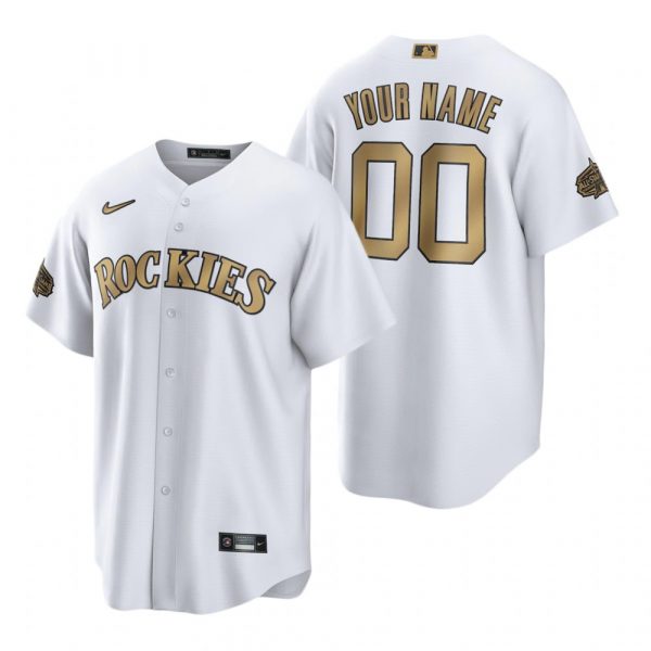 Mens Cool Base Custom Colorado Rockies 2022 MLB All-Star Game White Stitched Jersey