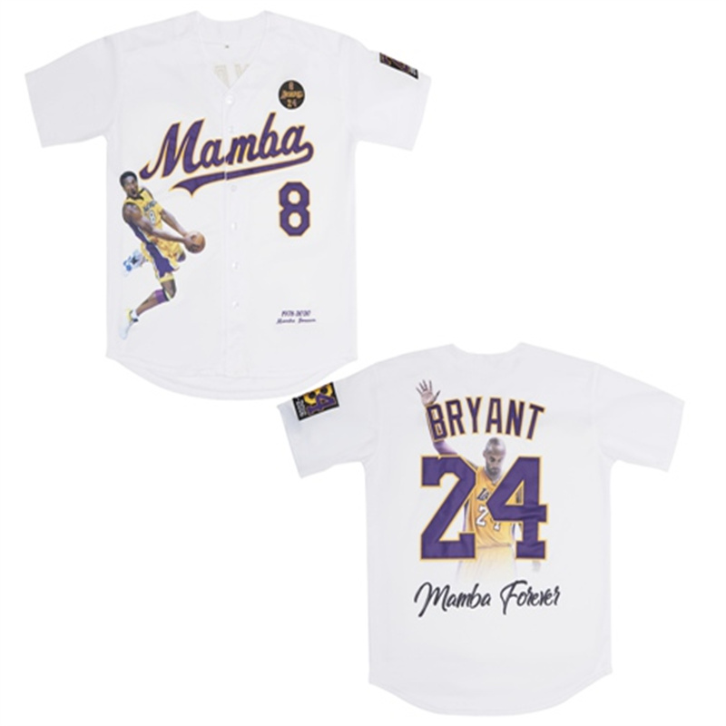 Men's Mamba #8 Back #24 Kobe Bryant Cool Base Stitched Jerseys 16