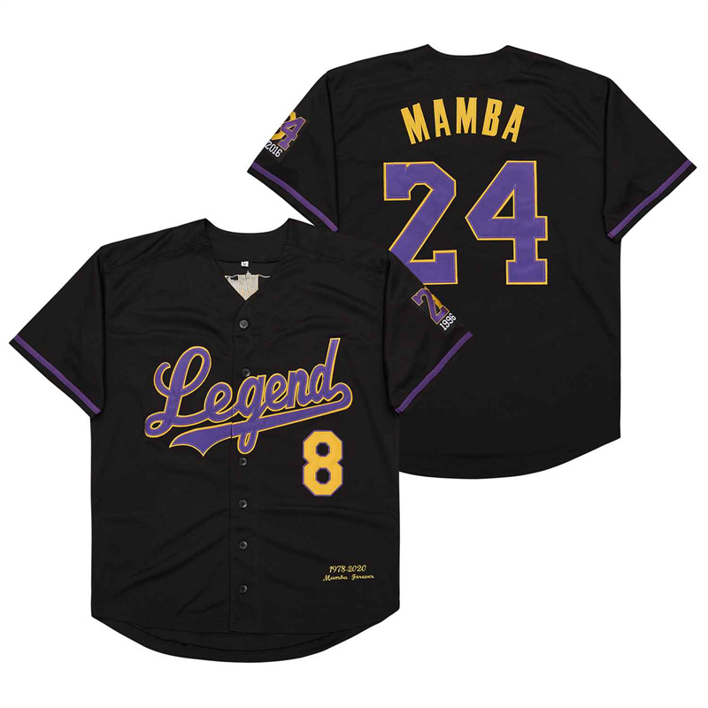 Men's Legend #8 Back #24 MAMBA Cool Base Stitched Jerseys 6