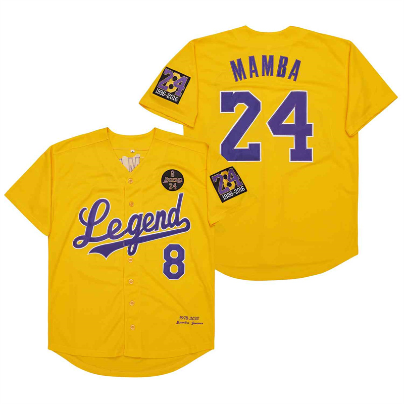 Men's Legend #8 Back #24 MAMBA Cool Base Stitched Jerseys 17