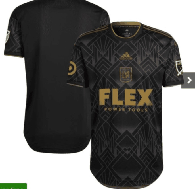 Men's Los Angeles Football Club 2022-23 Black Gold Home Soccer Jersey